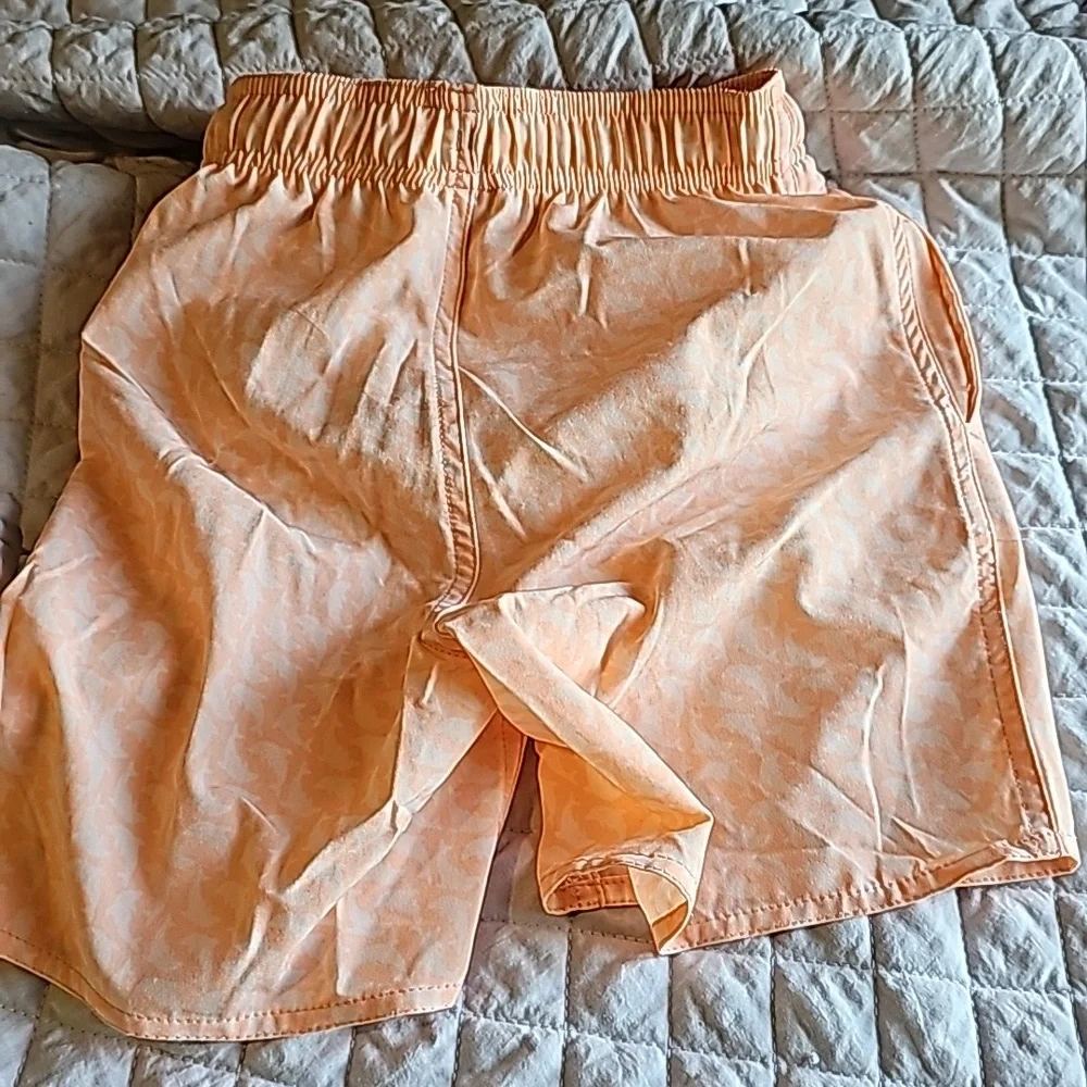 Class Club 6 /7 swim trunks coral orange White dolphins